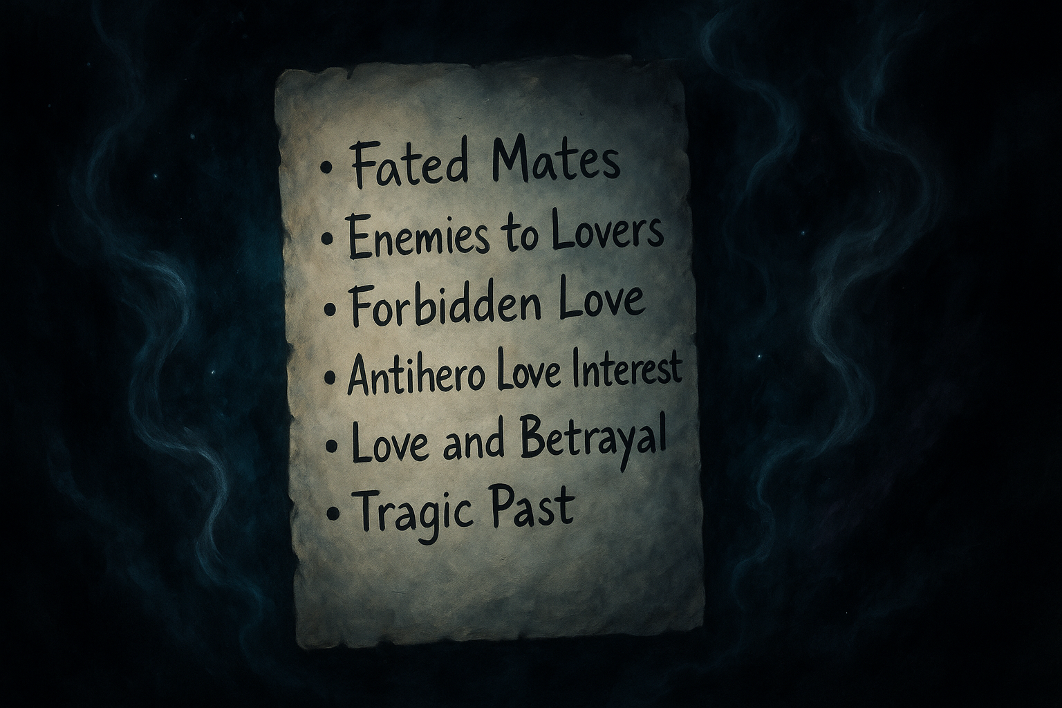 image showing a tropes list and smoke swirling up around it